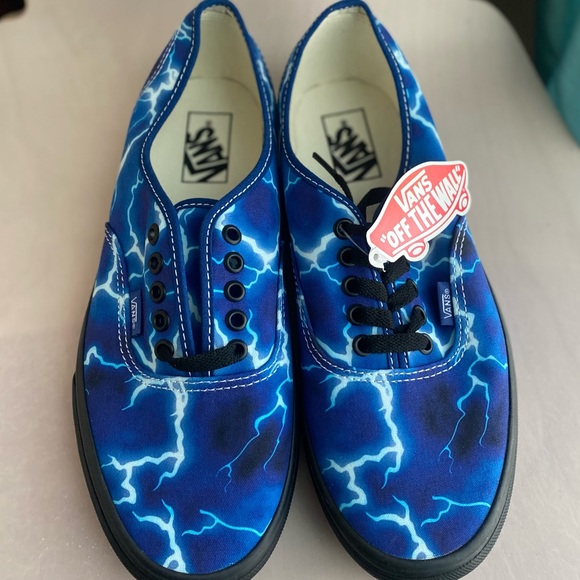 #Vans Authentic (Lightning) Black/Blue Brand New - Picture 7 of 7